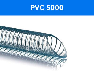 Напорно-всасывающий ПВХ шланг с металлической спиралью PVC 5000