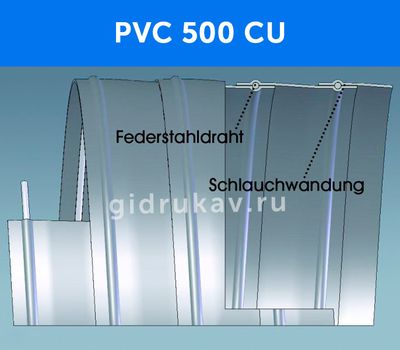 Гибкий ПВХ рукав PVC 500 CU схема